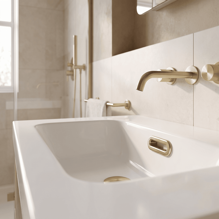 Oval Brushed Brass Basin Overflow Cover