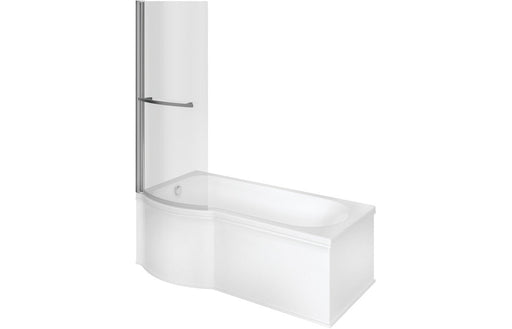 Olivine P Shape 1700x850x560mm 0TH Shower Bath Pack (LH)