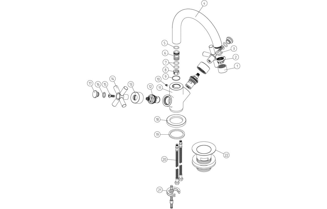 Orviano Basin Mixer - Chrome