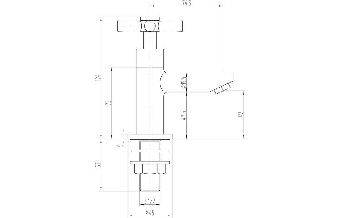 Orviano Basin Taps - Chrome