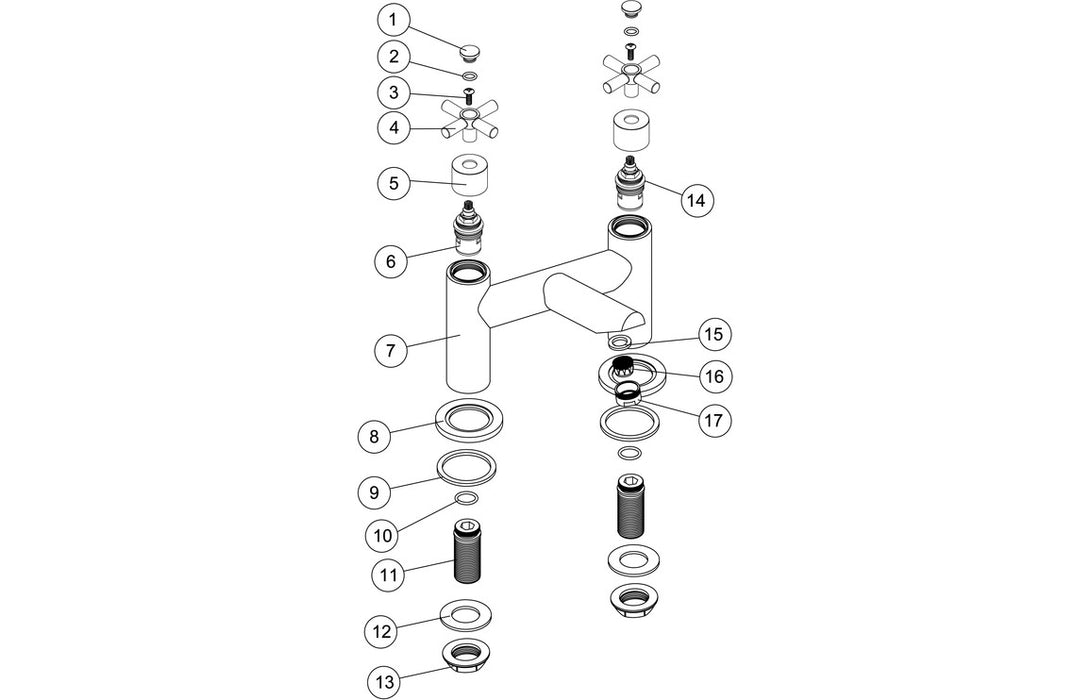 Orviano Bath Filler - Chrome
