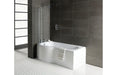 P-Shape 1700x700-850x410mm 0TH Shower Bath, Panel & Screen