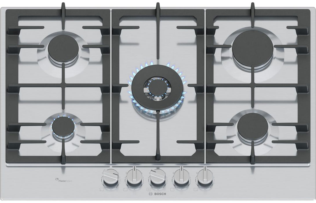 Bosch Series 6 PCQ7A5I90 75cm Gas Hob - St/Steel
