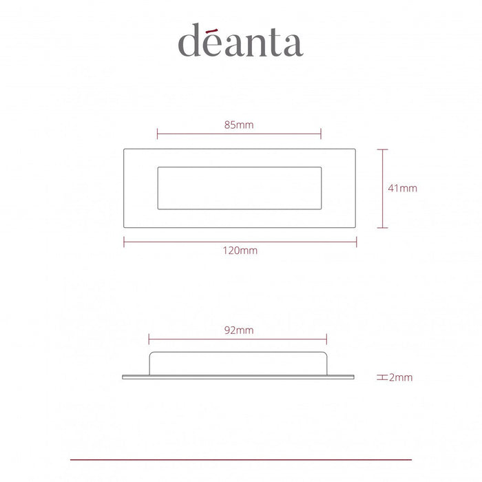 Deanta Slim Pocket Door Finger Pull Handle Pair
