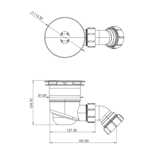 Top Fix Fast Flow Shower Tray Waste