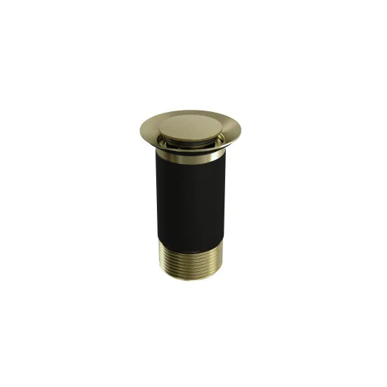 Top Fix Push Button Unslotted Basin Waste With Overflow