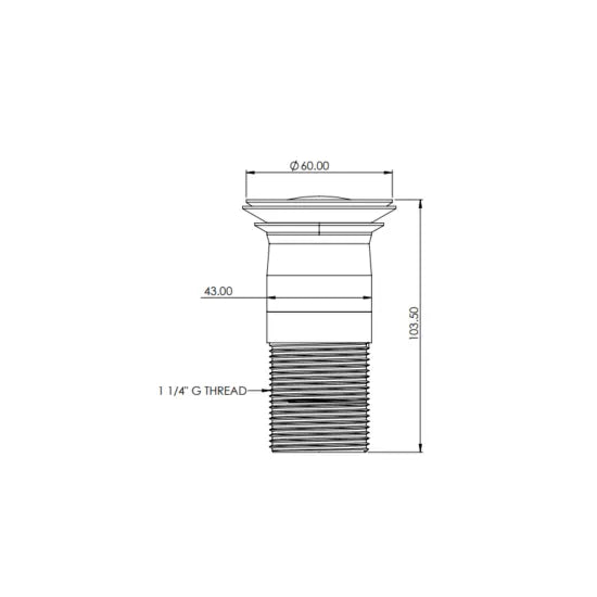 Top Fix Push Button Slotted Basin Waste With Overflow