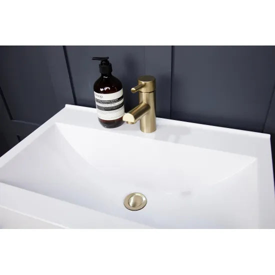 Top Fix Push Button Slotted Basin Waste With Overflow