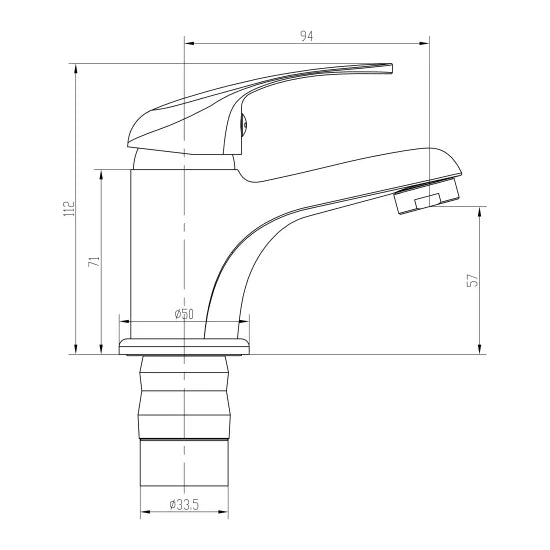 Top Fix  Mono Basin Mixer