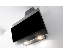 Hotpoint PHVP 6.4F AL K/1 60cm Angled Chimney Hood - Black Glass