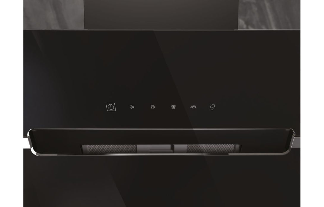 Hotpoint PHVS 61F LT DP K 60cm Angled Chimney Hood - Black