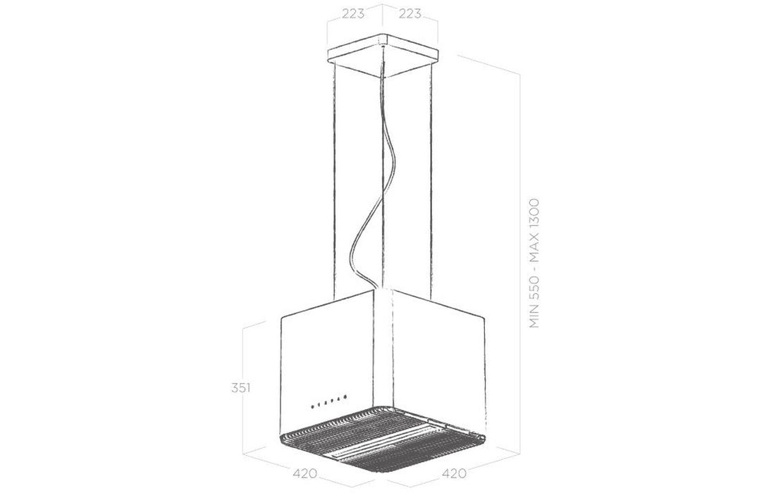 Elica Pix 42cm Suspended Hood