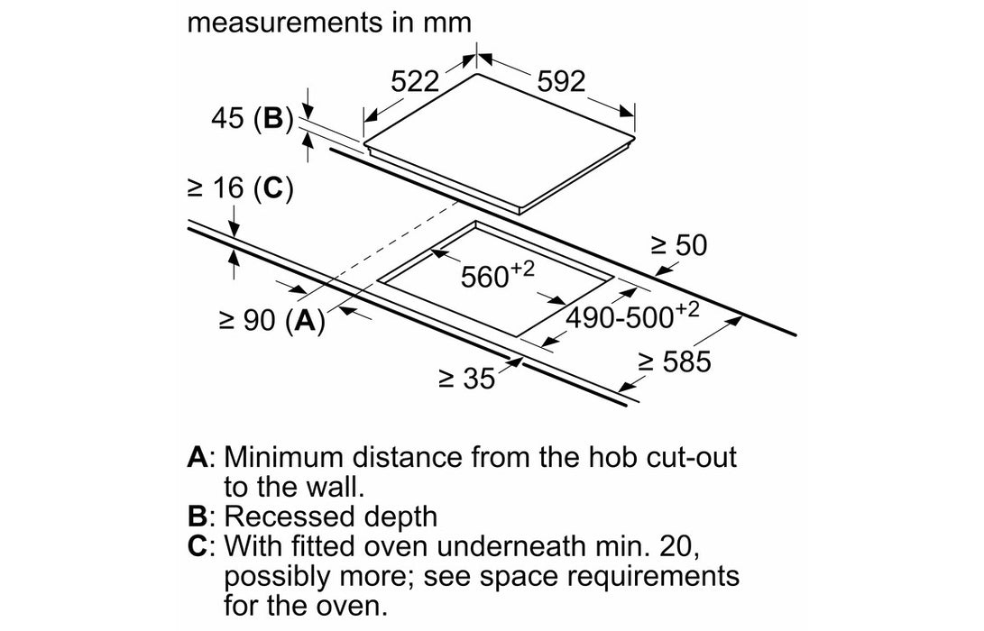 Bosch Series 2 PKE61RAA8B 60cm Electric Hob - Black