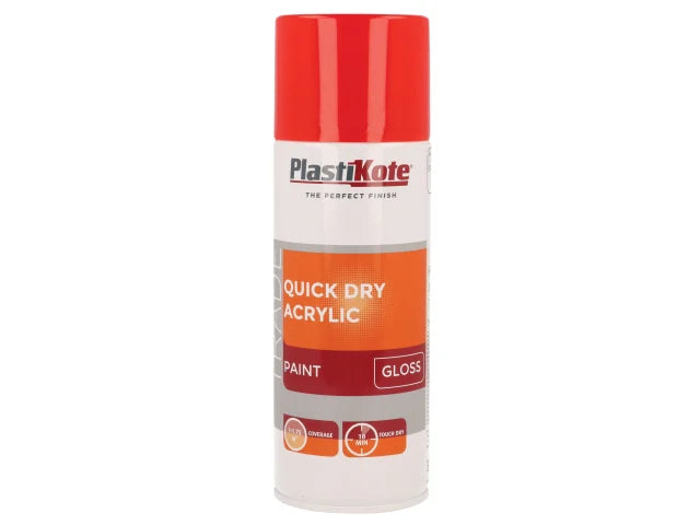 Trade Quick Dry Acrylic Spray Paint Gloss Red 400ml