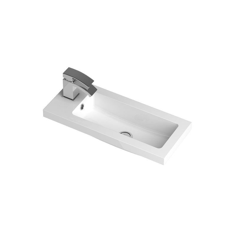 Hudson Reed Fusion 600mm Bleached Oak 2 Door Floor Standing Compact Vanity, Basin or Vanity and Basin