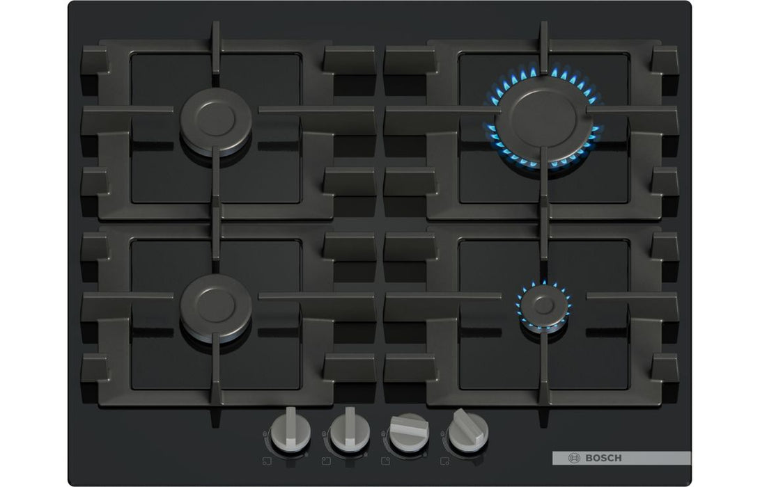 Bosch Series 4 PNP6B6K40 60cm Gas on Glass Hob - Black