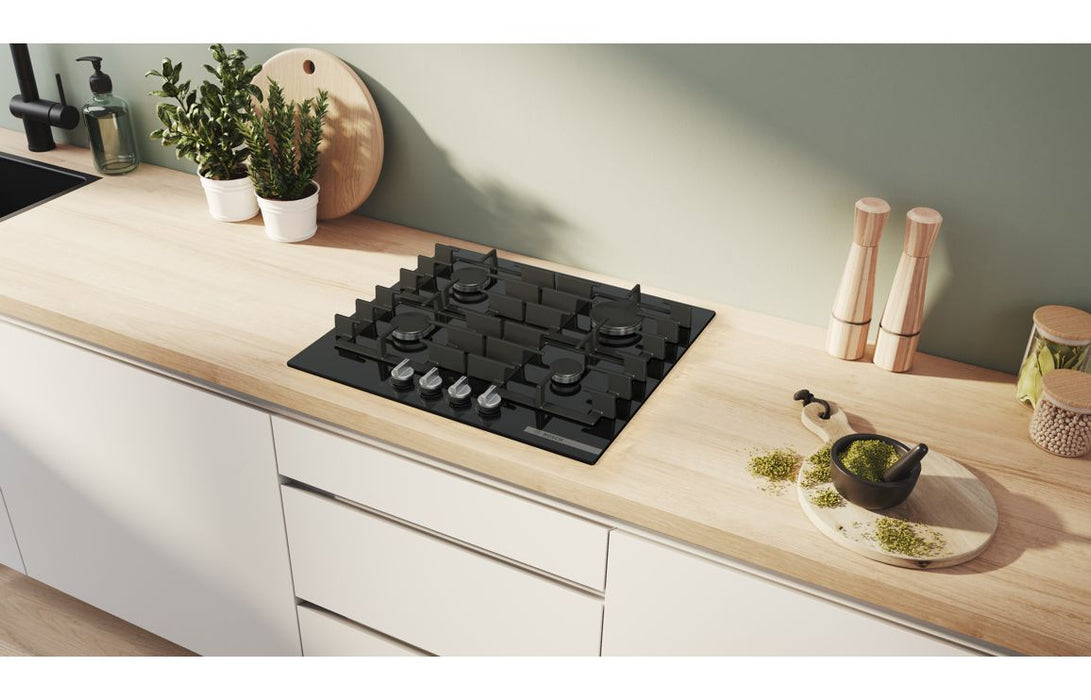 Bosch Series 6 PPP6A6I40 60cm Gas on Glass Hob - Black
