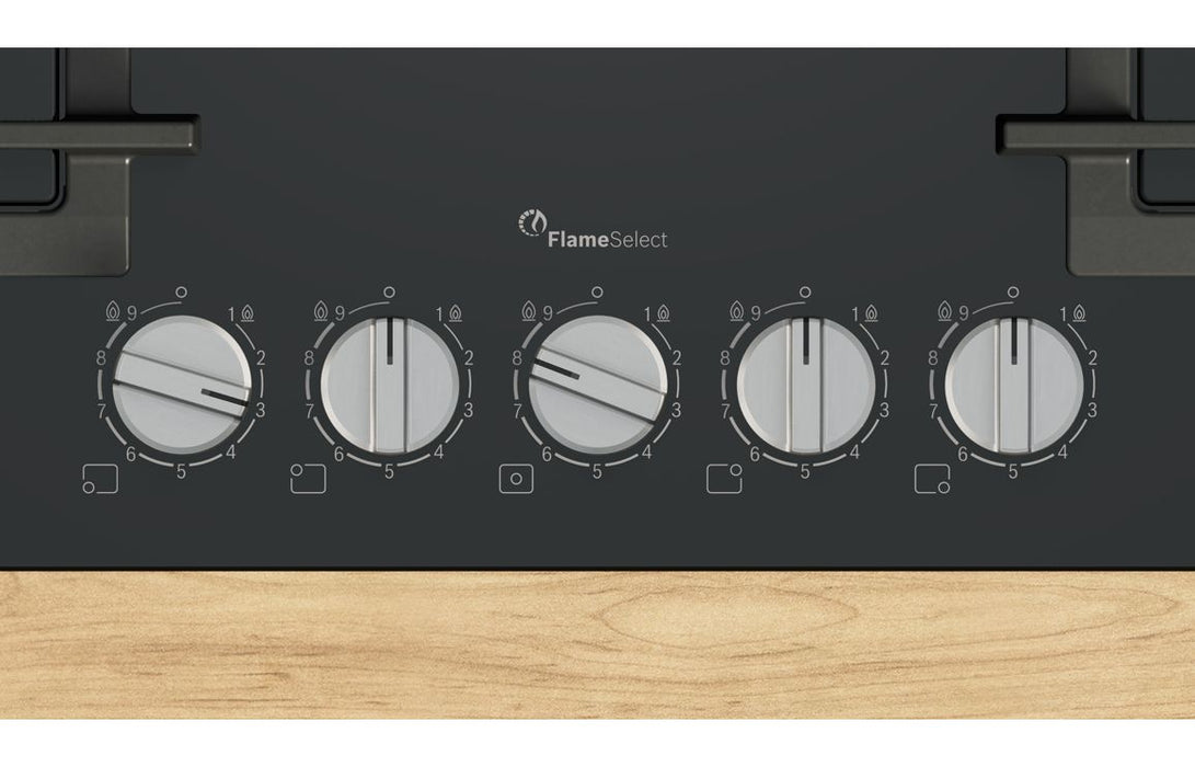 Bosch Series 6 PPQ7A6I40 75cm Gas Hob - Black