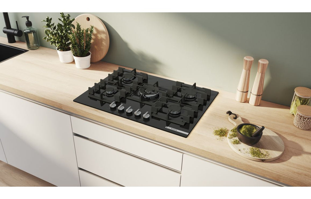 Bosch Series 6 PPQ7A6I40 75cm Gas Hob - Black