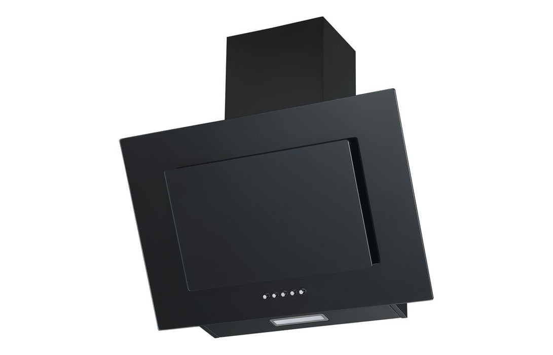 Prima PRAE0032 60cm Angled Chimney Hood - Black Glass