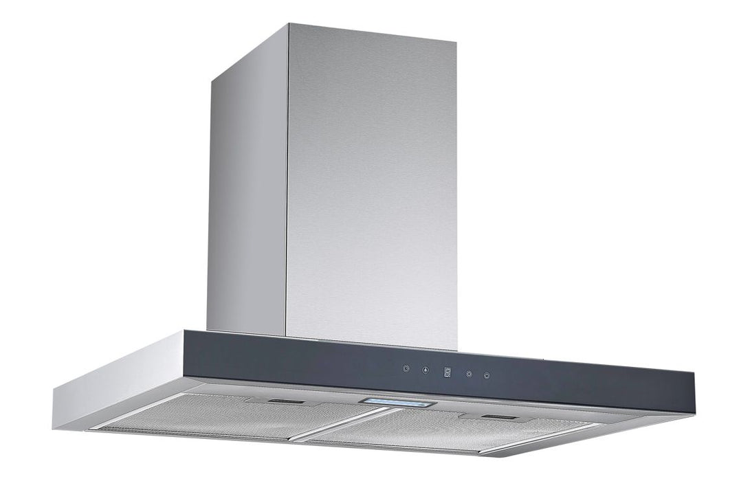 Prima PRCH031 60cm Box Chimney Hood - Black & St/Steel