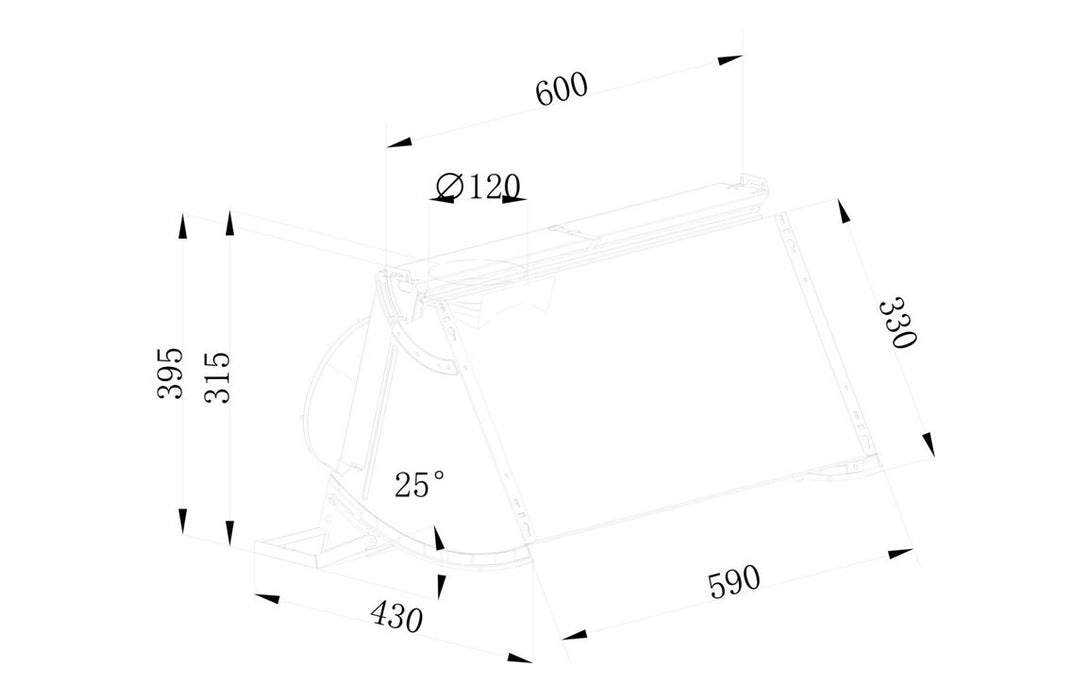 Prima PRCH551 60cm Canopy Hood - Grey