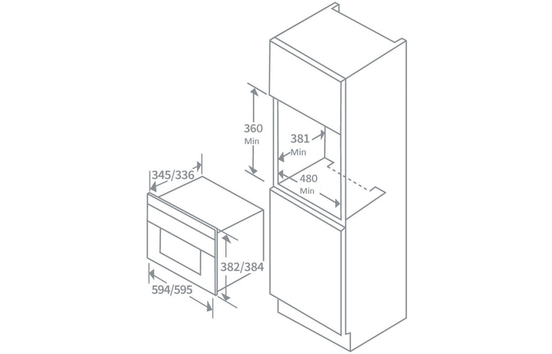 Prima PRCM202 B/I 800W Microwave - Black