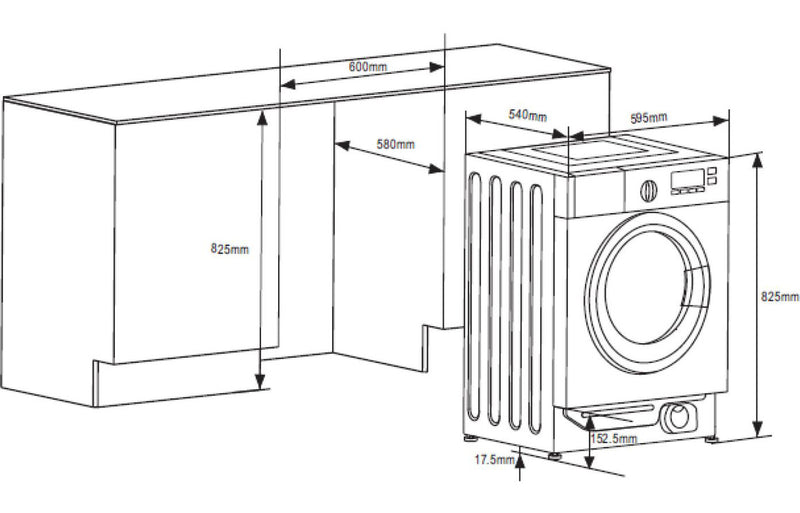 Prima PRLD371 B/I 7kg 1400rpm Washing Machine - White