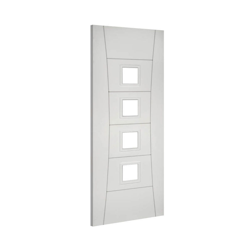 Deanta Pamplona White Primed Glazed Door
