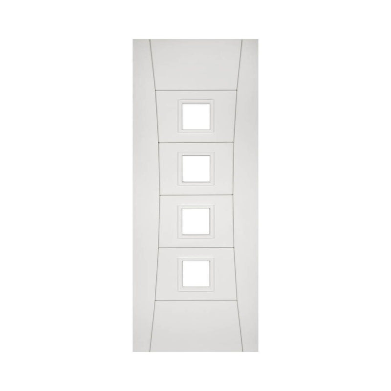 Deanta Pamplona White Primed Glazed Door