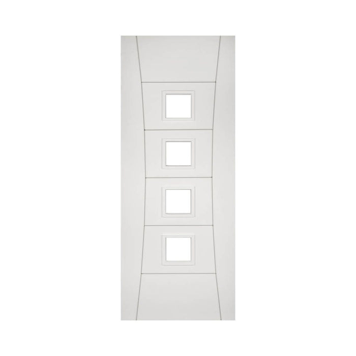 Deanta Pamplona White Primed Glazed Door