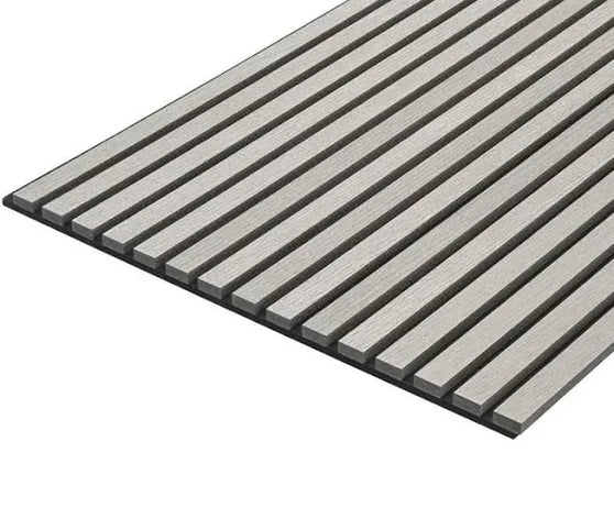 Pebble Grey Cladco Internal Slatted Wall Panel Sample