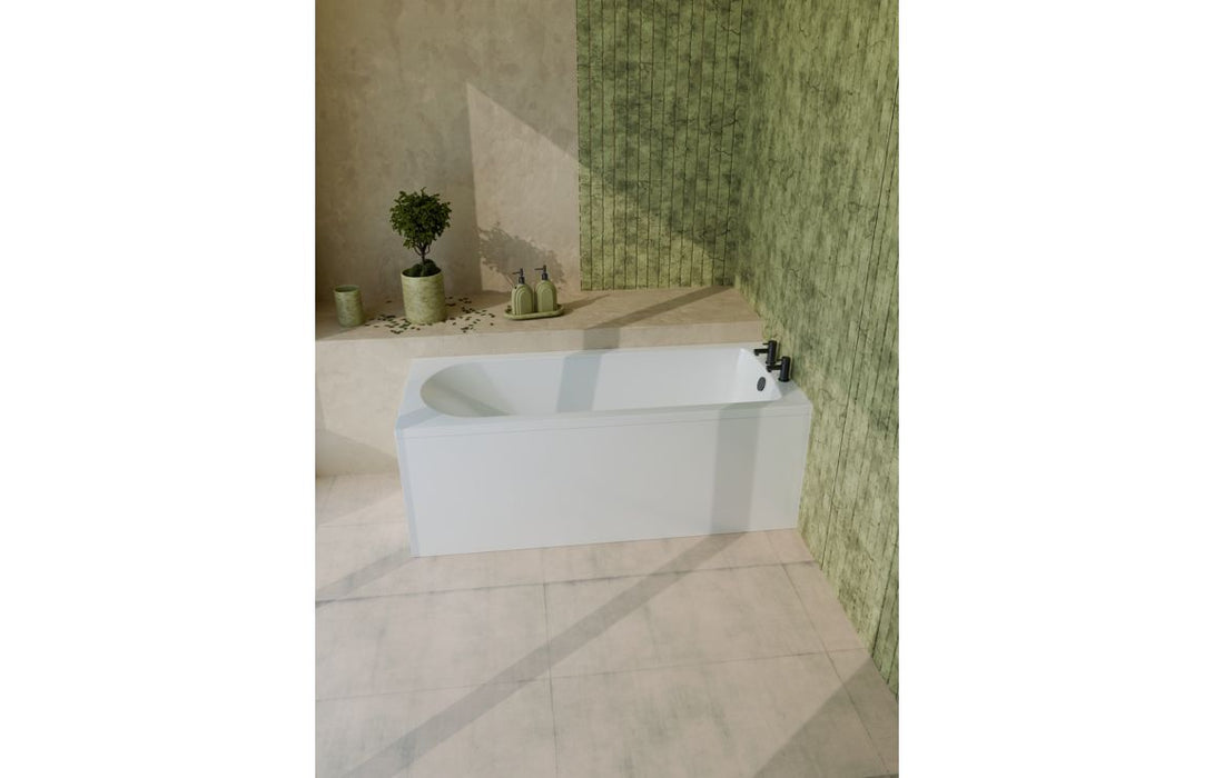 Penrose D Shape Single End 1700x700x550mm 2TH Bath w/Legs