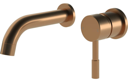 Perano 155mm Wall Mounted Basin Mixer - Brushed Bronze