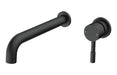 Perano 220mm Wall Mounted Basin Mixer - Matt Black