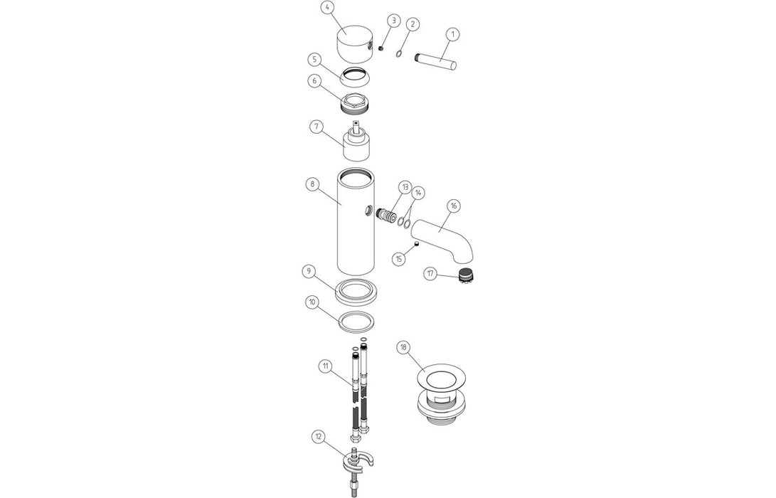 Perano Basin Mixer & Waste - Chrome