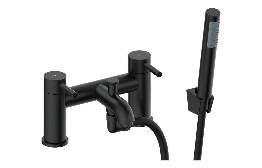 Perano Bath/Shower Mixer & Bracket - Matt Black