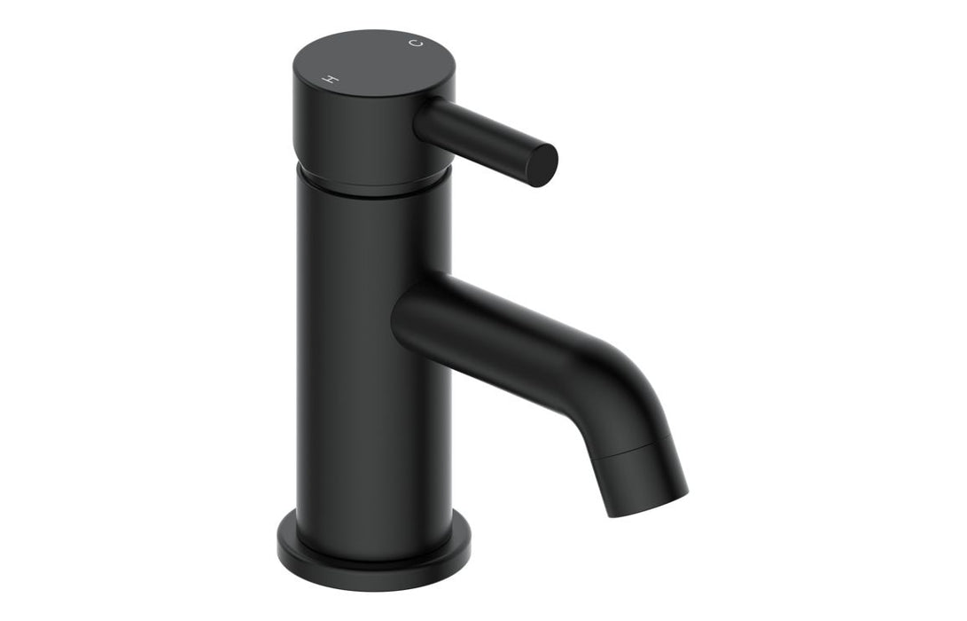 Perano Cloakroom Basin Mixer & Waste - Matt Black