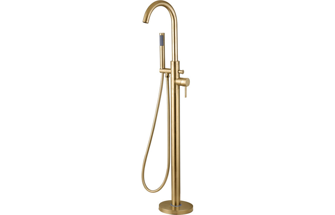 Perano Floor Standing Bath/Shower Mixer - Brushed Brass