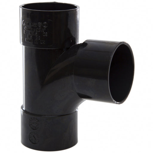 Black 92.5° Swept Tee Solvent 40mm