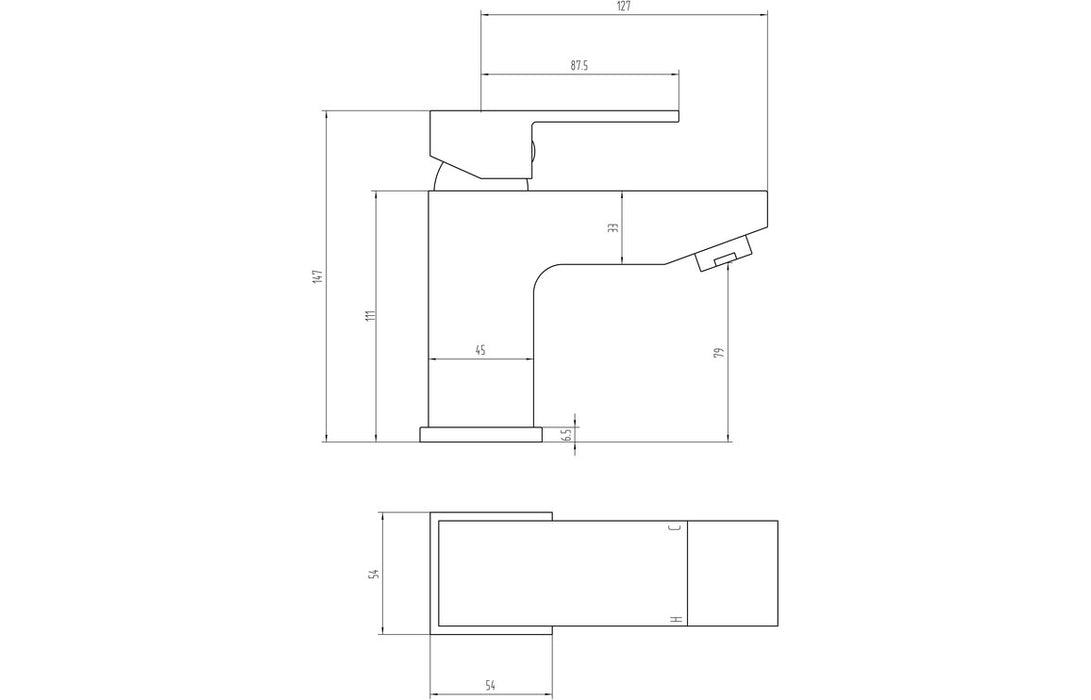 Portena Basin Mixer & Waste - Chrome
