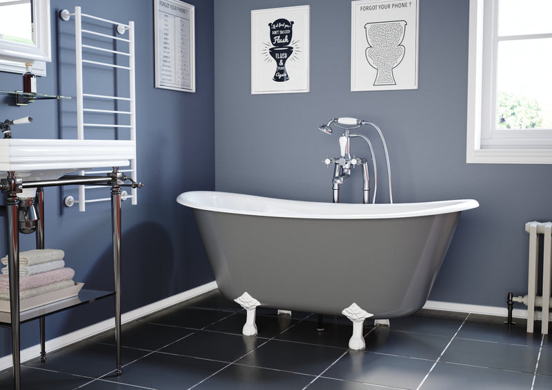 Hurlingham Prior Freestanding Cast Iron Bath 1720 x 680mm