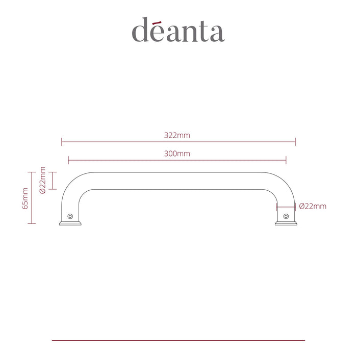 Deanta D-Pull Handle Satin Steel 22mmØ