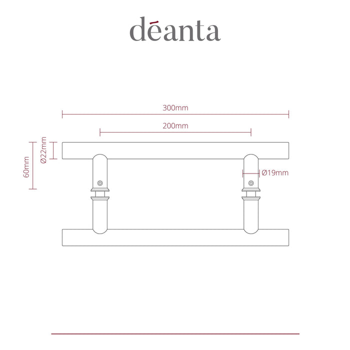 Deanta Guardsman Pull Handle Satin Steel 22mmØ