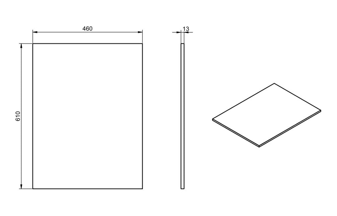 Impel 600mm Wall Hung 2 Drawer Basin Unit & Top - Matt Clay