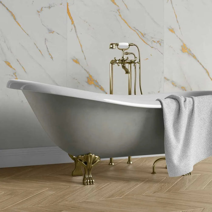 Decorwall Maxi Panel – Gloss Bianco Gold – 2400mm x 900mm x 10mm