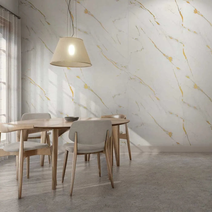 Decorwall Maxi Panel – Gloss Bianco Gold – 2400mm x 900mm x 10mm