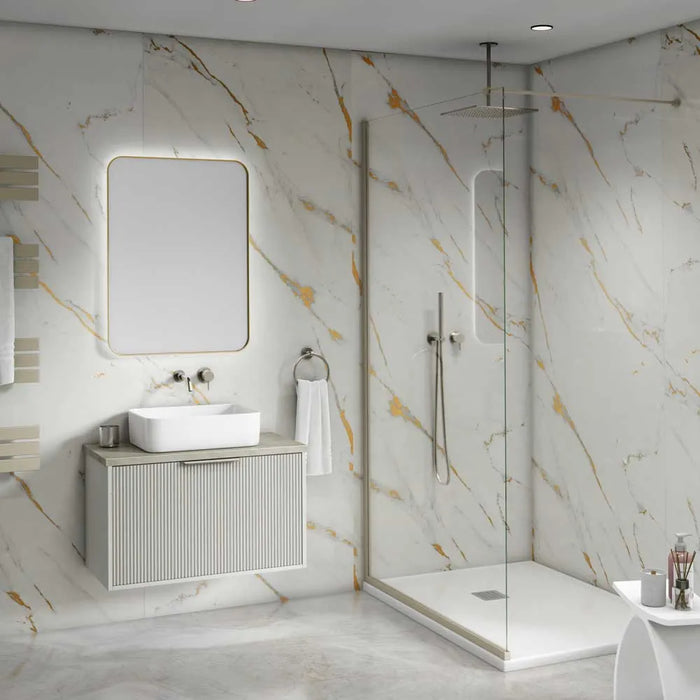 Decorwall Maxi Panel – Gloss Bianco Gold – 2400mm x 900mm x 10mm