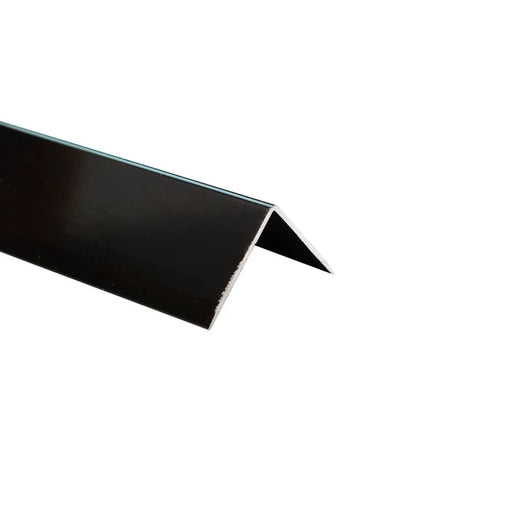 Decortrim – 20mm x 20mm x 2.6m – Metal External Angle Trim – Gloss Black