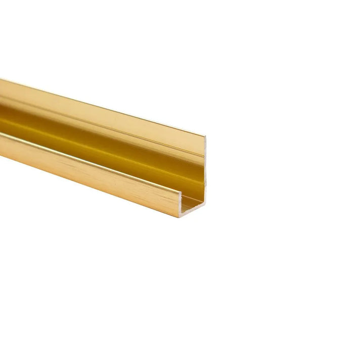 Decortrim – 8.5mm x 2.6m – Metal Starter / End Trim – Brushed Brass
